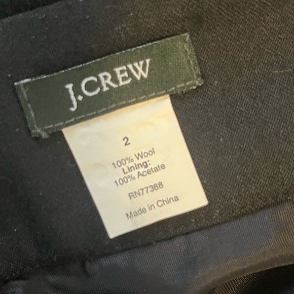 J crew black wool mini skirt. Size 2 - Picture 2 of 4